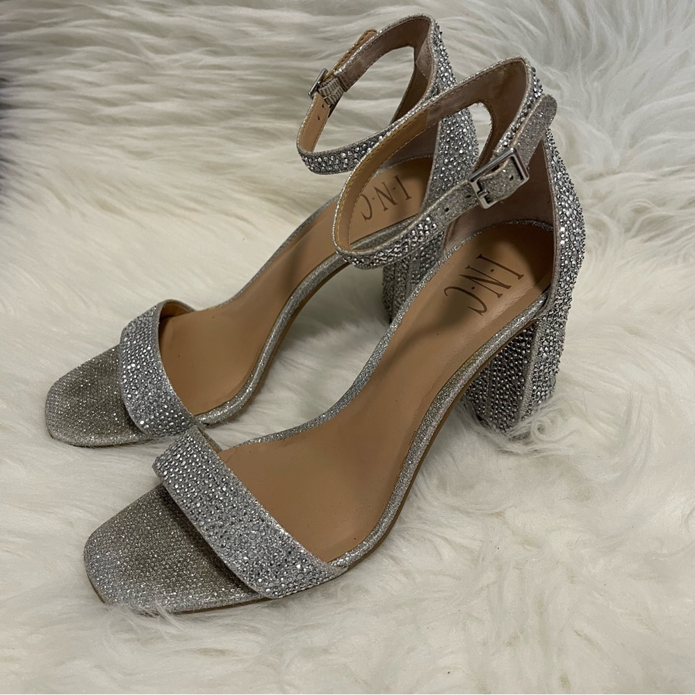 Sparkly Silver Heels